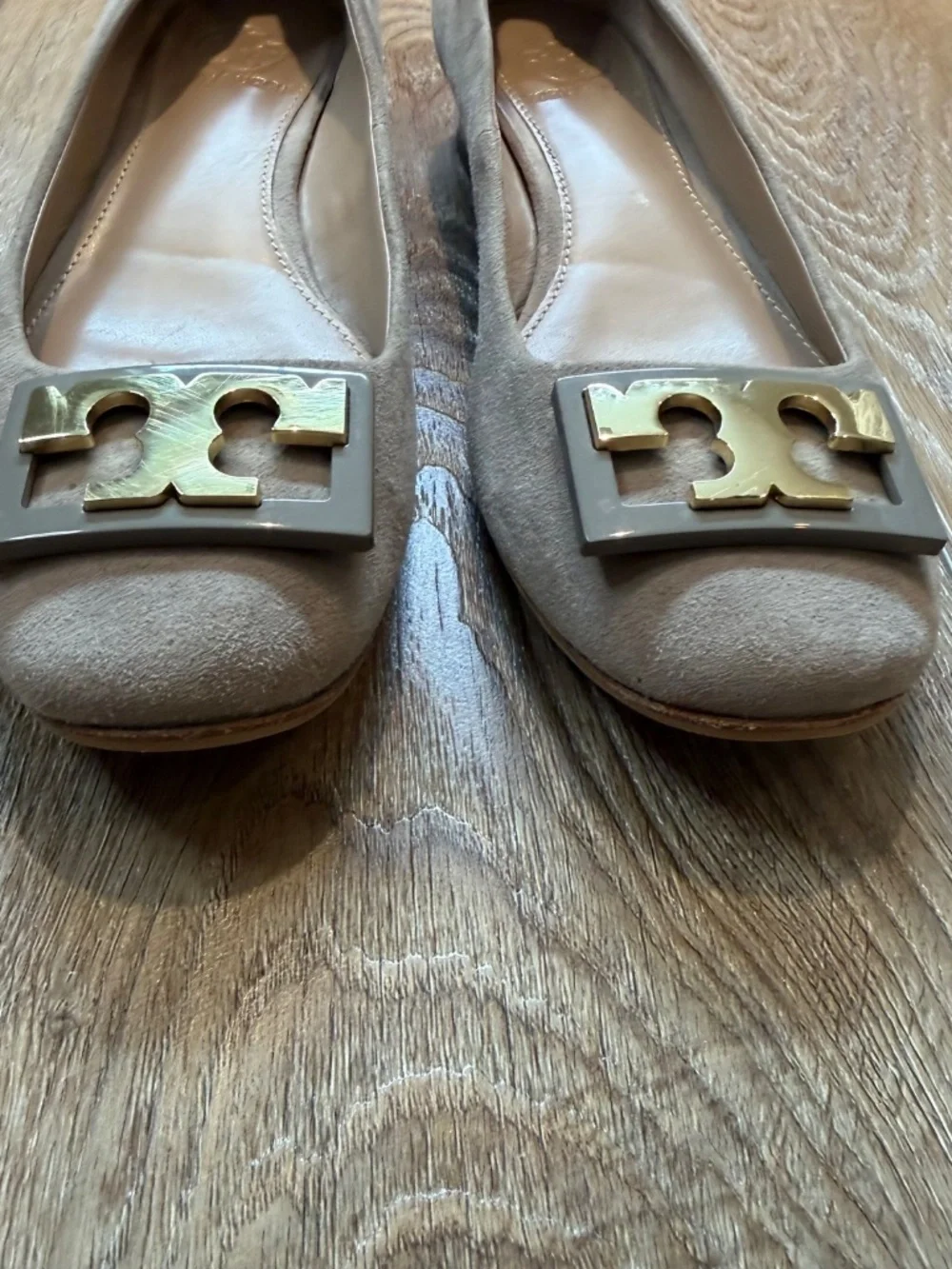 Tory Burch Gigi French Gray Suede Block Heel Pumps 6.5, In Original Box